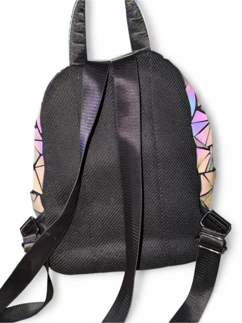 Reflective Geometric Backpack + Matching Wallet